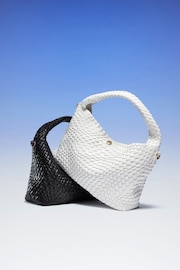 Dune London Black Large Deliberate Woven Slouch Bag - Image 7 of 7