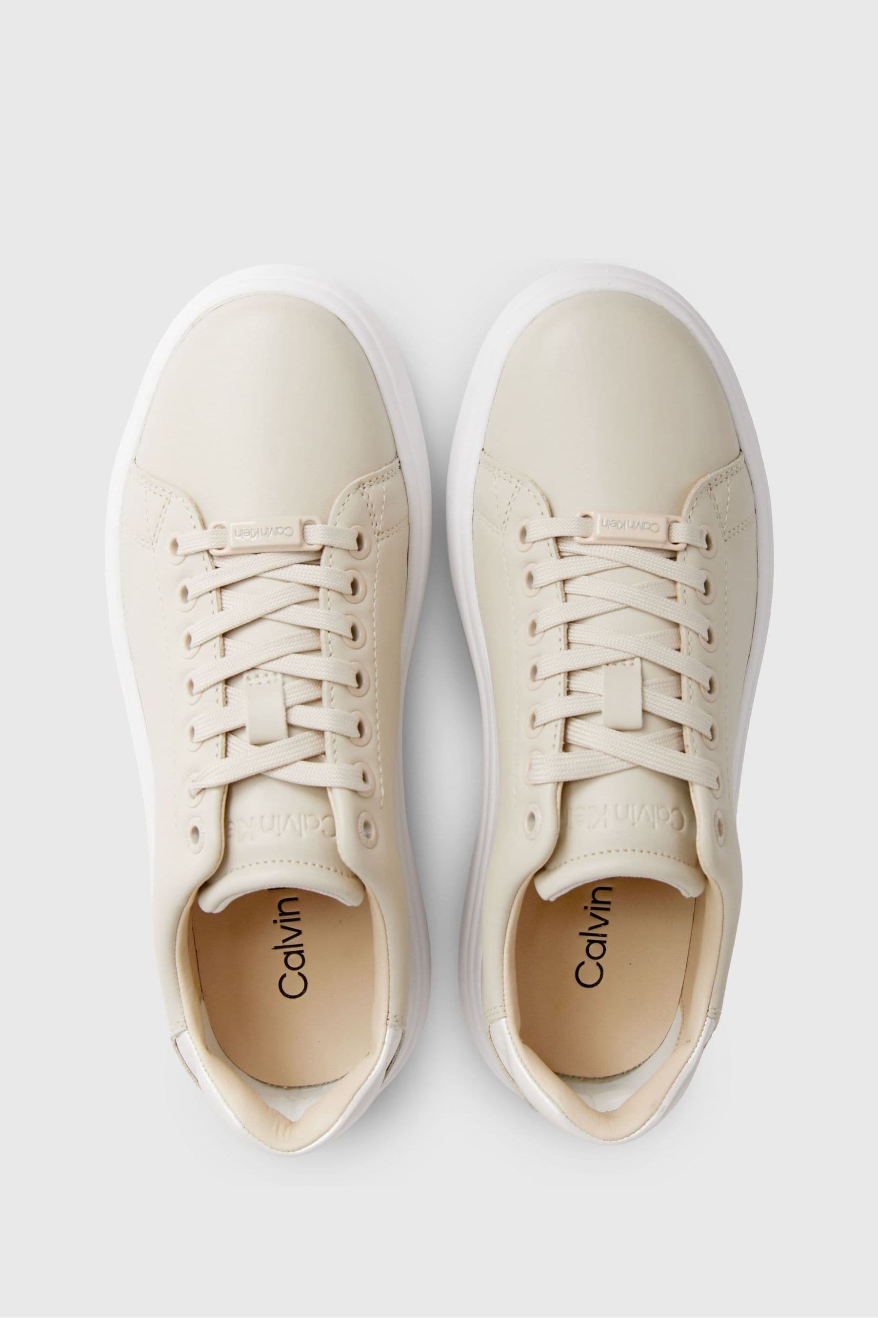 Calvin klein white leather sneakers 2025