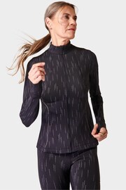 Sweaty Betty Grey SB Dot Reflective Print Therma Boost Running Zip Up Sweat Top - Image 1 of 8