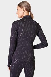 Sweaty Betty Grey SB Dot Reflective Print Therma Boost Running Zip Up Sweat Top - Image 2 of 8