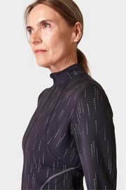 Sweaty Betty Grey SB Dot Reflective Print Therma Boost Running Zip Up Sweat Top - Image 5 of 8