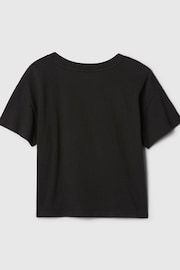 Gap Black Graphic Short Sleeve Crew Neck T-Shirt (4-13yrs) - Image 2 of 2