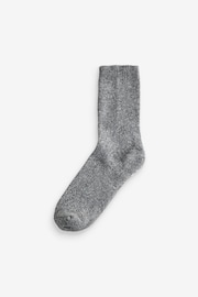 Grey Sparkle Thermal Wool Blend Ankle Socks With Silk 3 Pack - Image 4 of 4