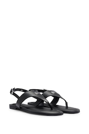 BOSS Black Toe Post Nappa Leather Sandals - Image 1 of 4