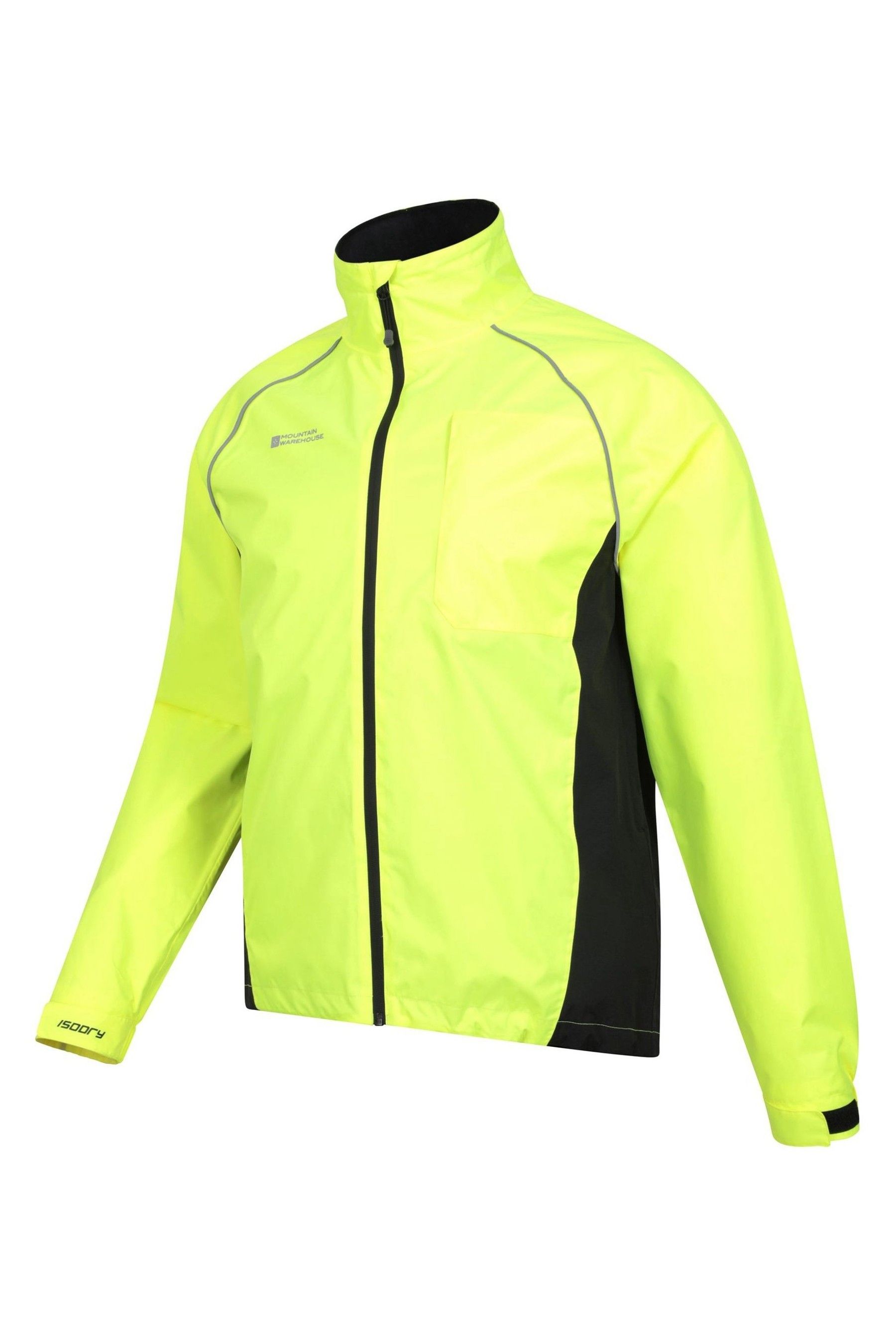 Mountain Warehouse Yellow Mens Adrenaline Waterproof Iso Viz Jacket Medium