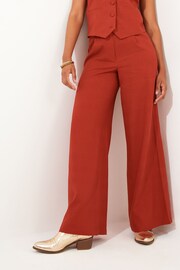 Joe Browns Orange Lyla Linen Blend Trousers - Image 1 of 5