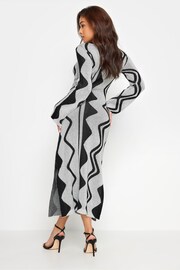 PixieGirl Petite Grey/Black Abstract Knitted Maxi Dress - Image 3 of 5