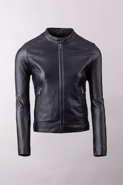 Lakeland Leather Black Graystone Leather Racer Jacket - Image 1 of 6
