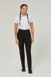 Trutex Longer Length Straight Leg Twin Pocket Girls Black School Trousers - Image 3 of 5