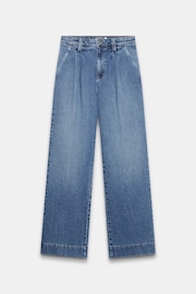 Mint Velvet Blue Pleat Front Wide Jeans - Image 3 of 4