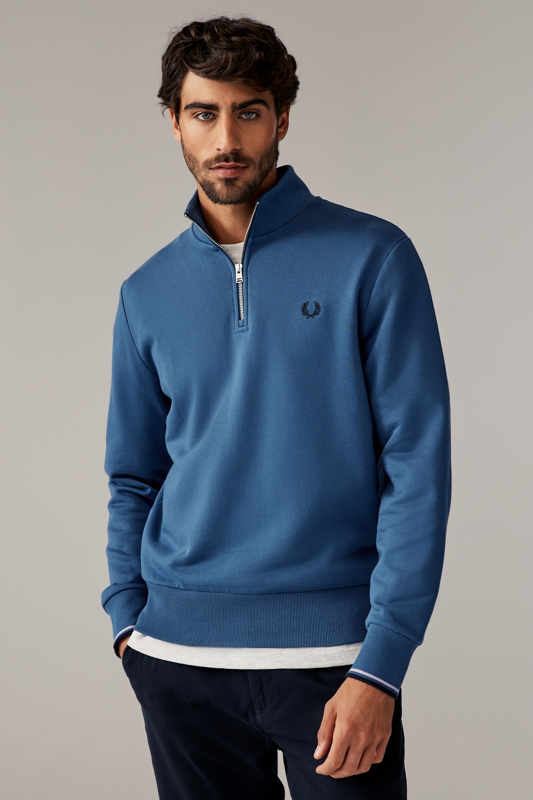 100 cotton quarter zip sweatshirt online