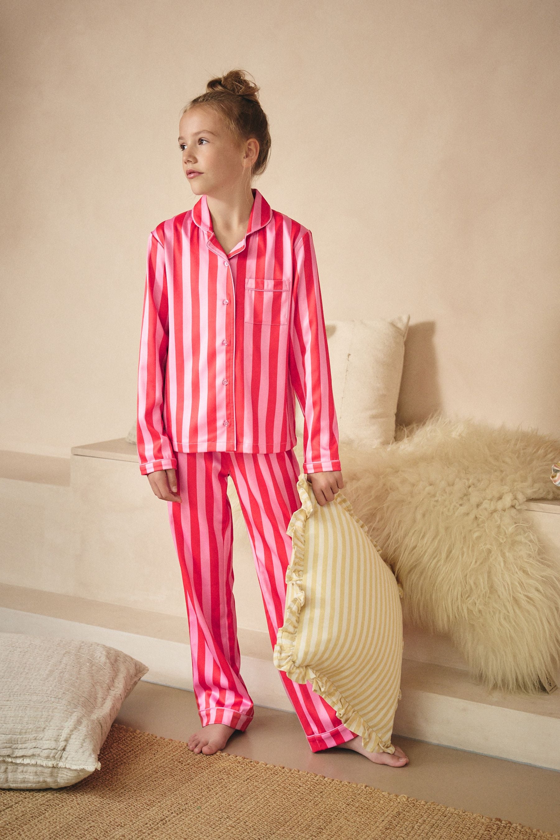 Girls button through pyjamas 2025