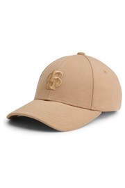 BOSS Natural Embroided Double Monogram Logo Cap - Image 4 of 5