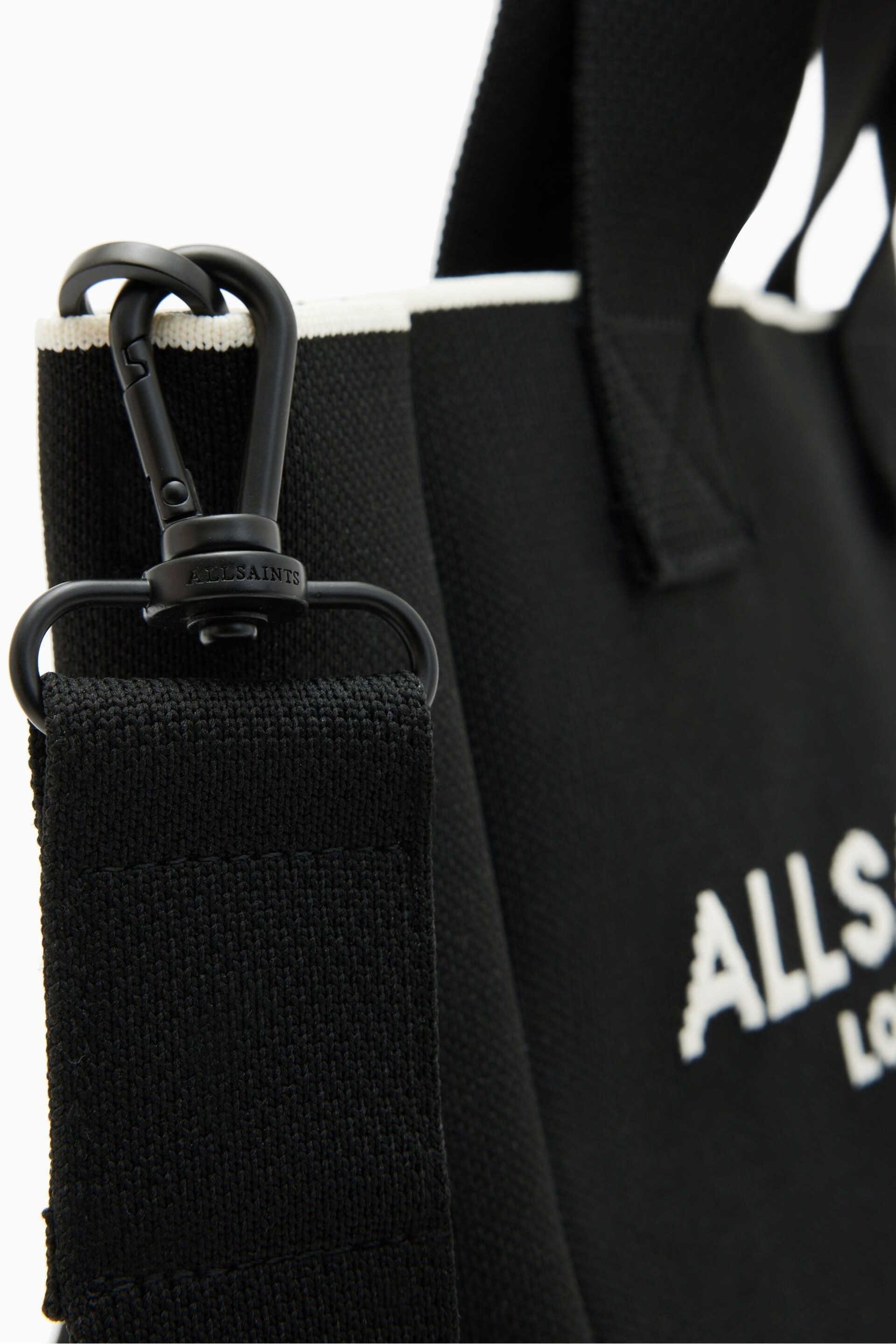 Allsaints Izzy Mini Tote Black Bag - Image 5 of 6