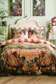 Joe Browns Orange 100% Cotton Regal Lion Reversible Bed Set - Image 4 of 6