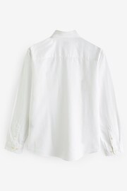 JACK & JONES White Linen Blend Long Sleeve Shirt - Image 2 of 4