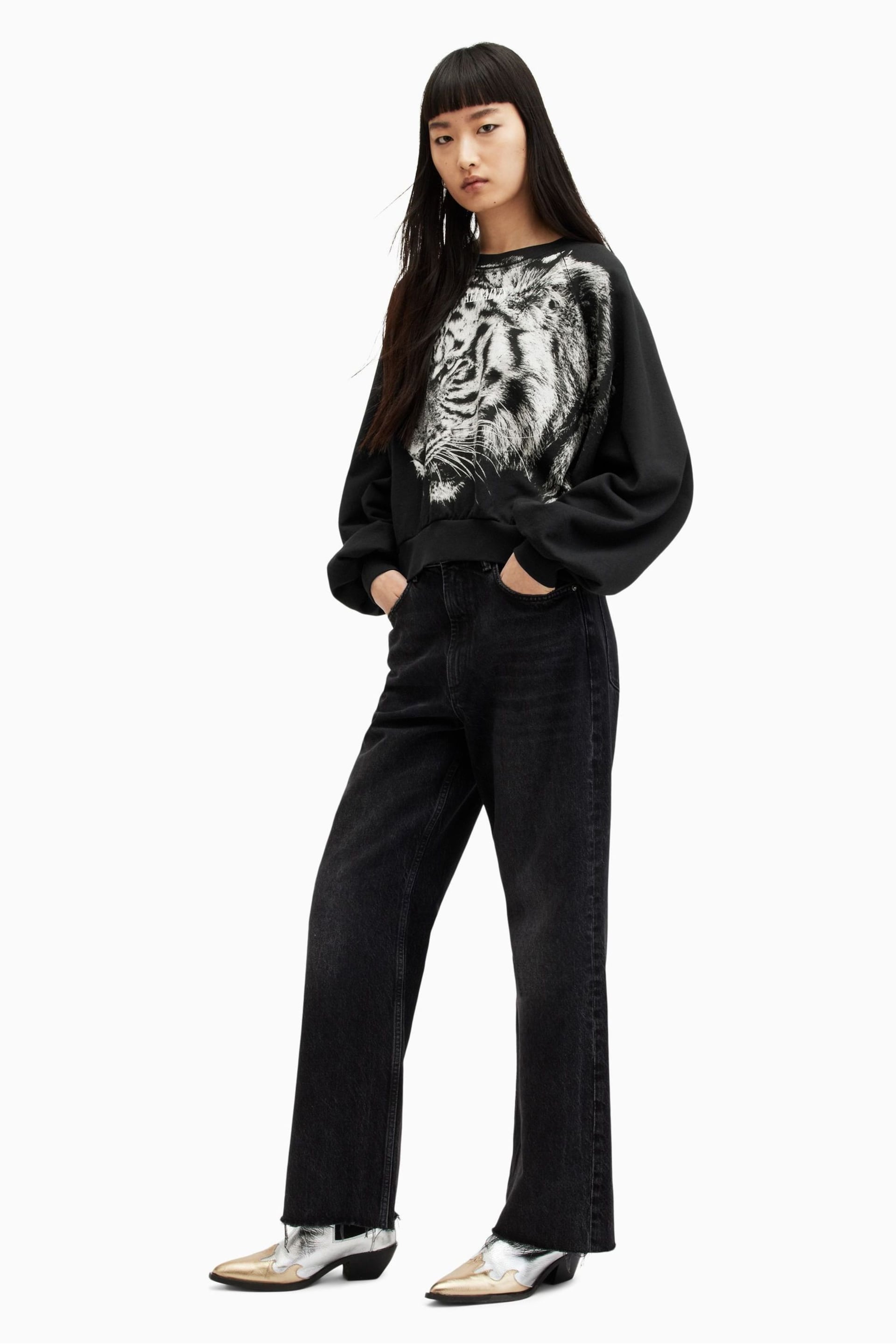 AllSaints Tigress Cygni Sweatshirt - Image 3 of 6