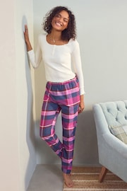 Laura Ashley Navy/Pink Check Pyjama Set - Image 1 of 6