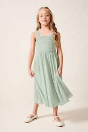 Sage Green Mesh Flower Girl Occasion Dress (6-16yrs) - Image 1 of 6