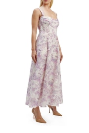 Bardot White/Purple Adaline Broderie Midi Dress - Image 1 of 4