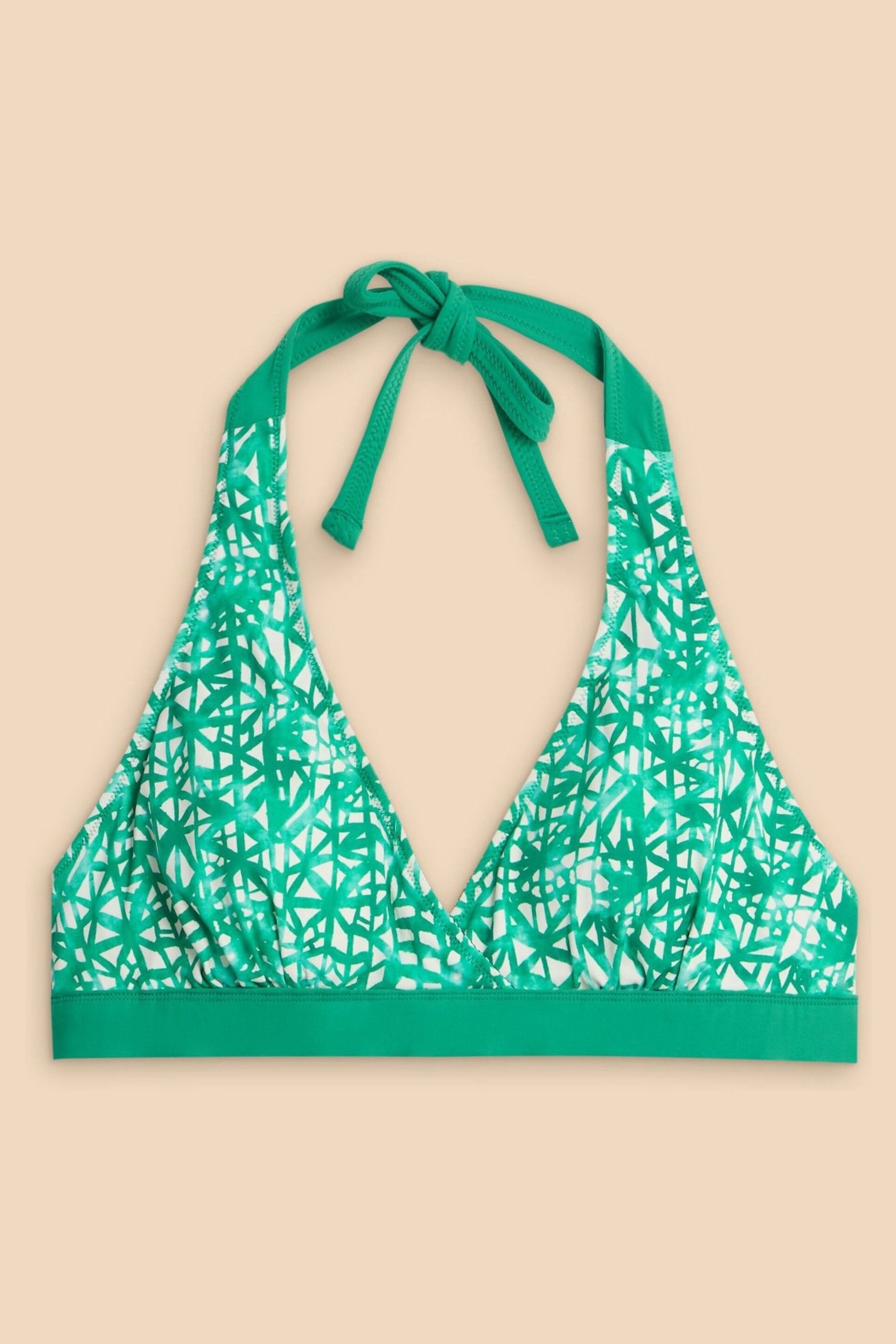 White Stuff Green Sunshine Reversible Bikini Top - Image 5 of 7