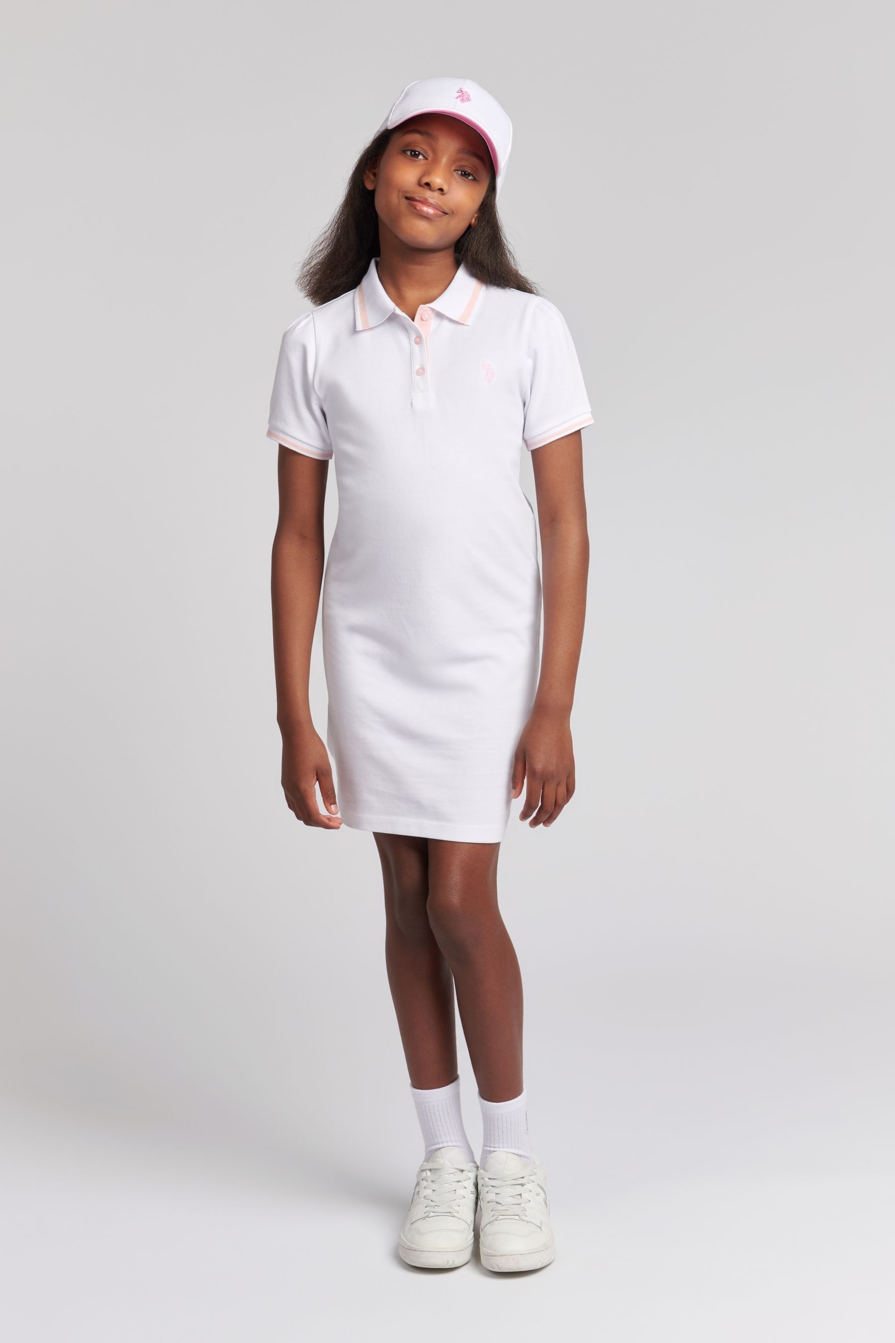 U.S. Polo Assn. White Girls Polo Dress