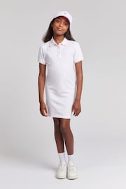 U.S. Polo Assn. Girls Ehite Polo Dress - Image 2 of 6