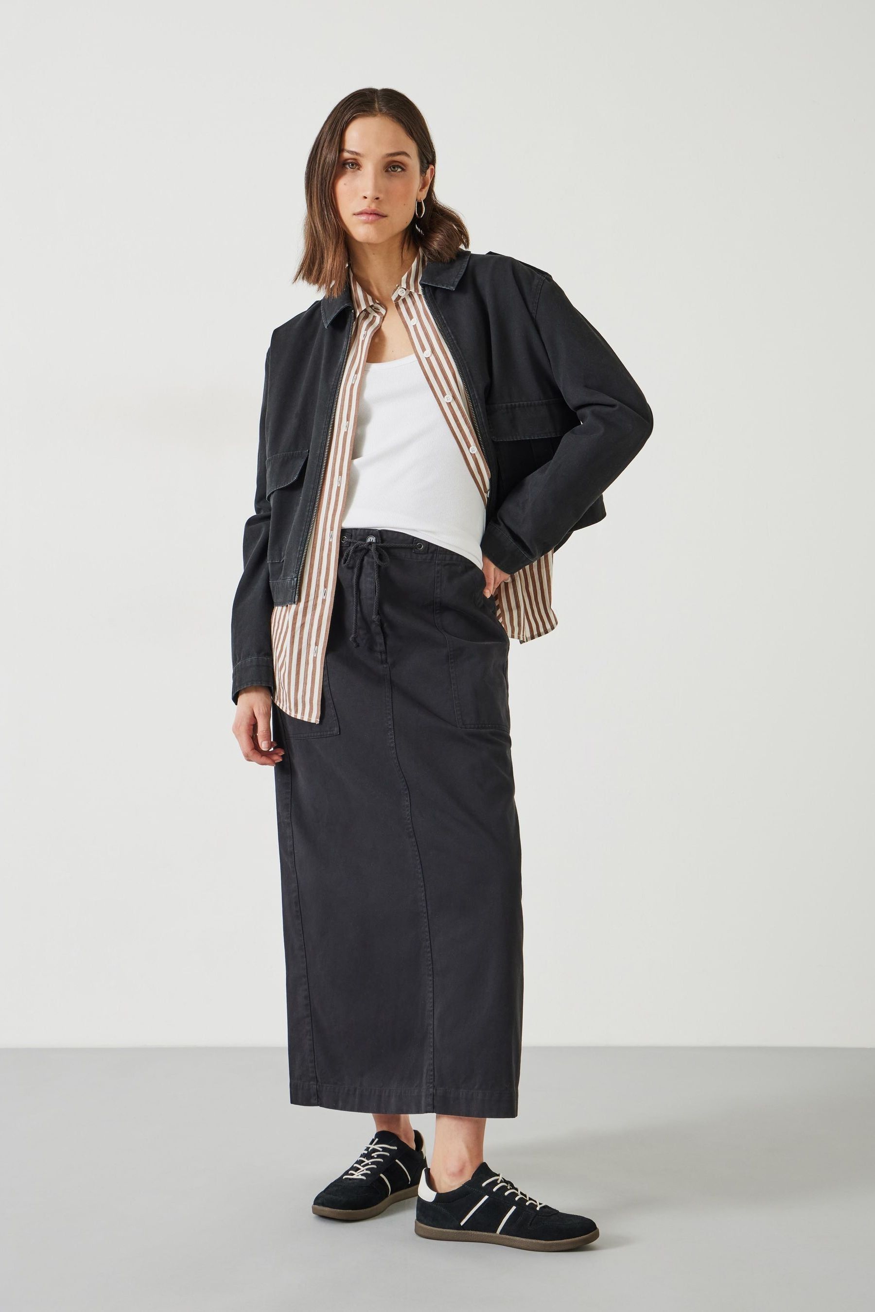 Hush black maxi skirt cheap