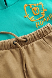 Green/Tan Utility Hoodie and Carpenter Joggers Set (3mths-7yrs) - Image 3 of 4