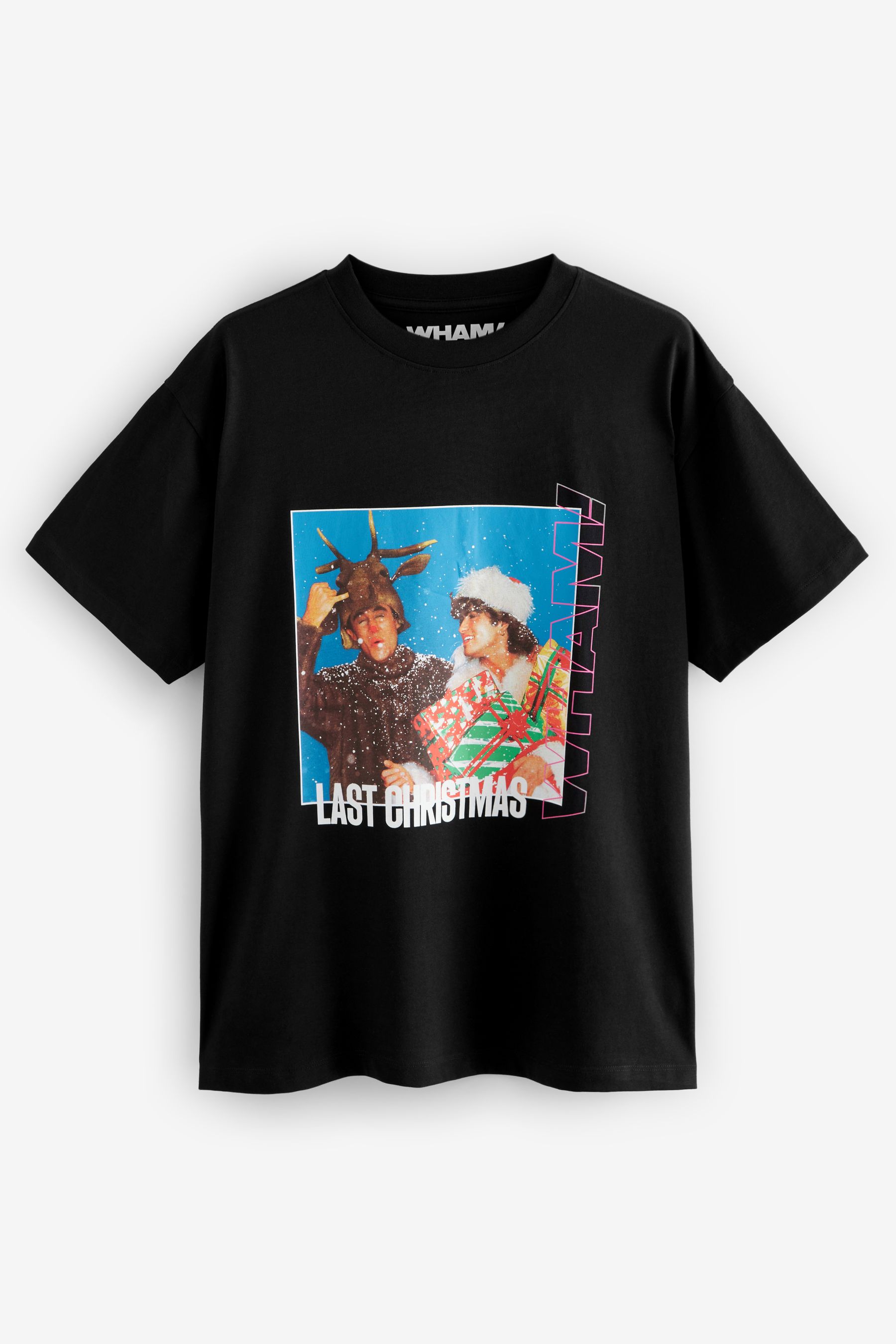Buy Black 100 Cotton Wham Licence Last Christmas Short Sleeve Graphic T Shirt from the Next UK online shop