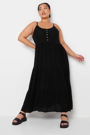 Yours Curve Black YOURS Curve Black Crinkle Maxi Dress - Image 3 of 6