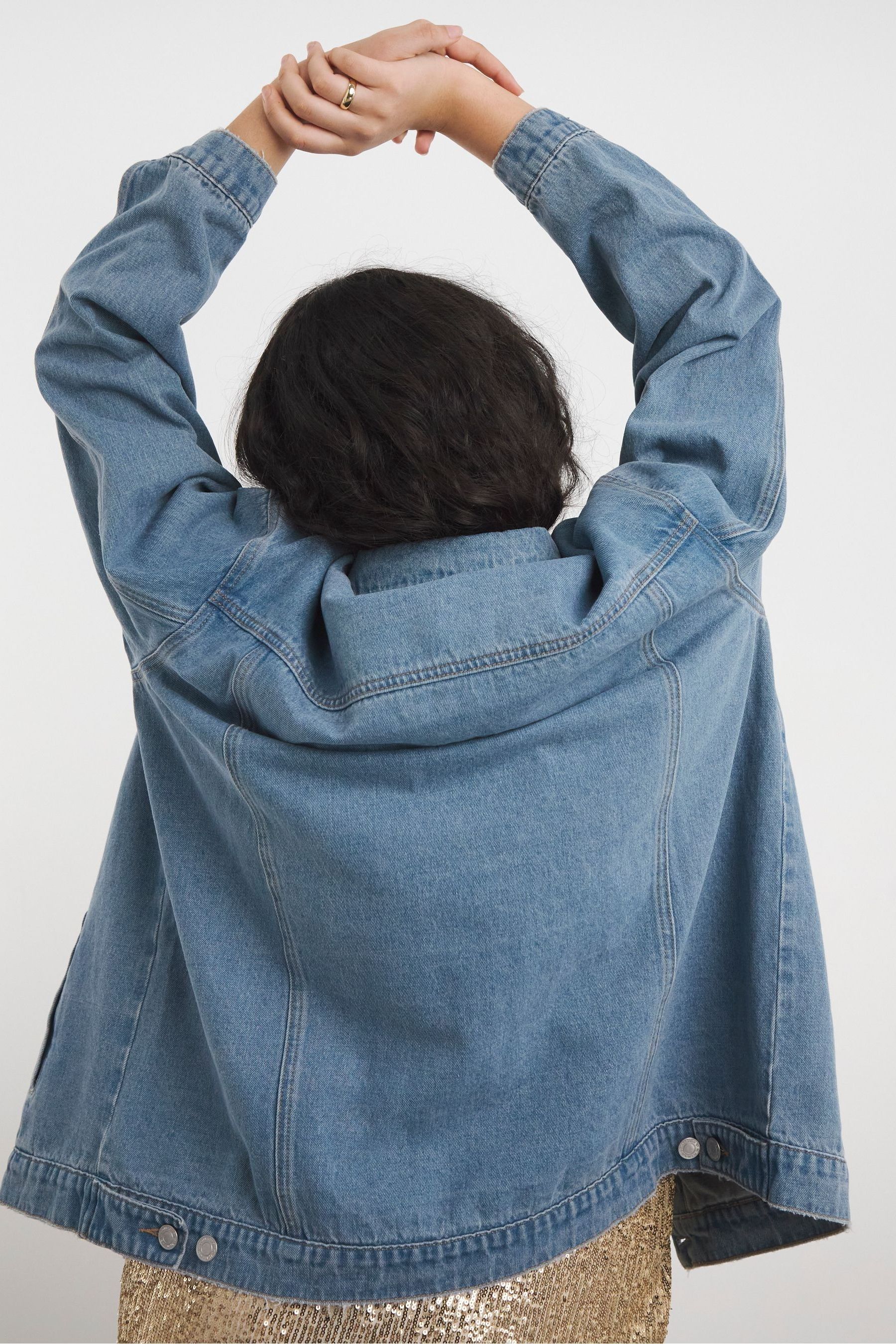 Buy Simply Be Blue Boyfriend Denim 100 Cotton Jacket from Next Canada