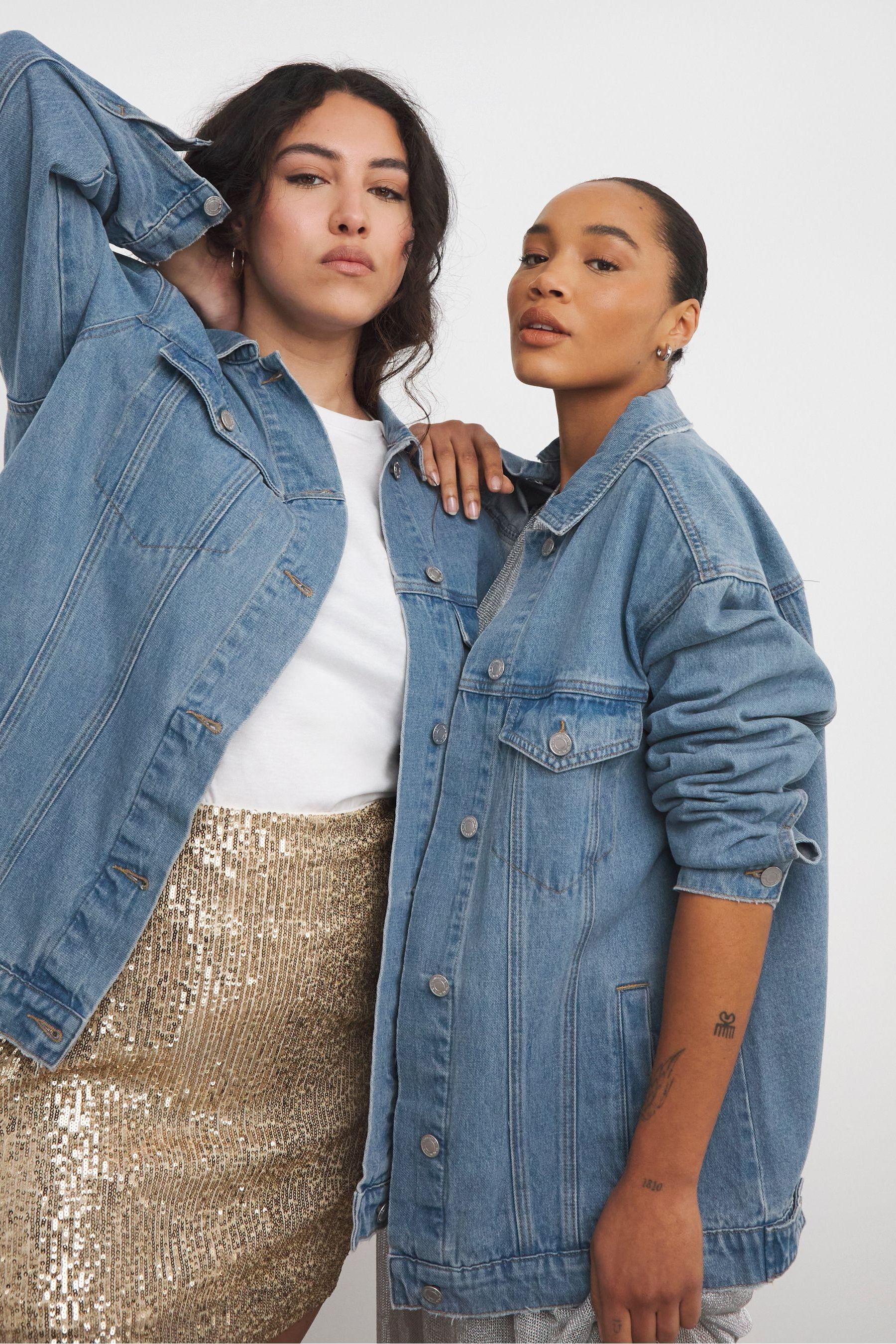 Simply Be Blue Boyfriend Denim 100 Cotton Jacket