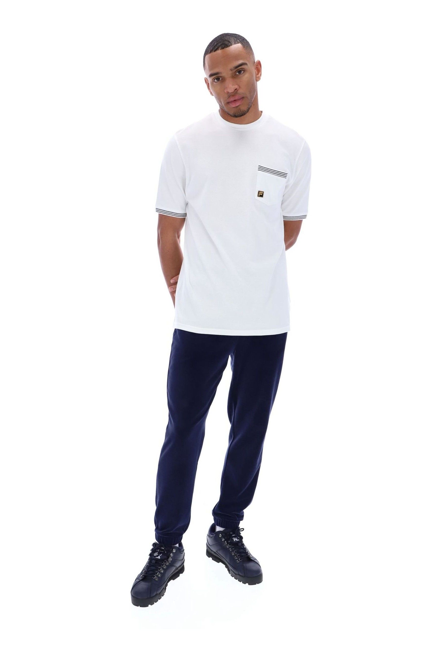 Buy Fila White Otto Pocket T Shirt With Tipping Details from Next Luxembourg
