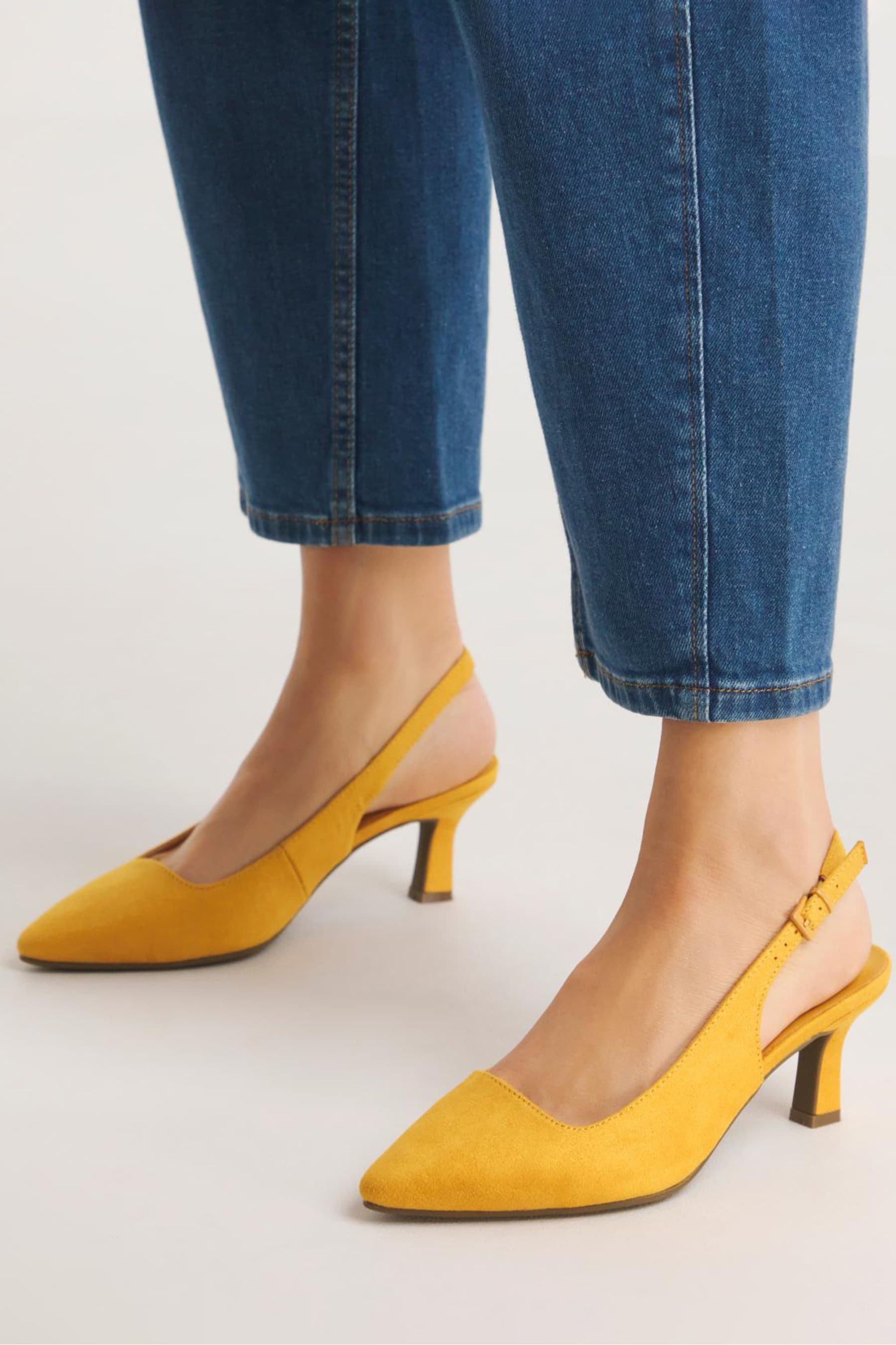 Yellow heels wide fit new arrivals