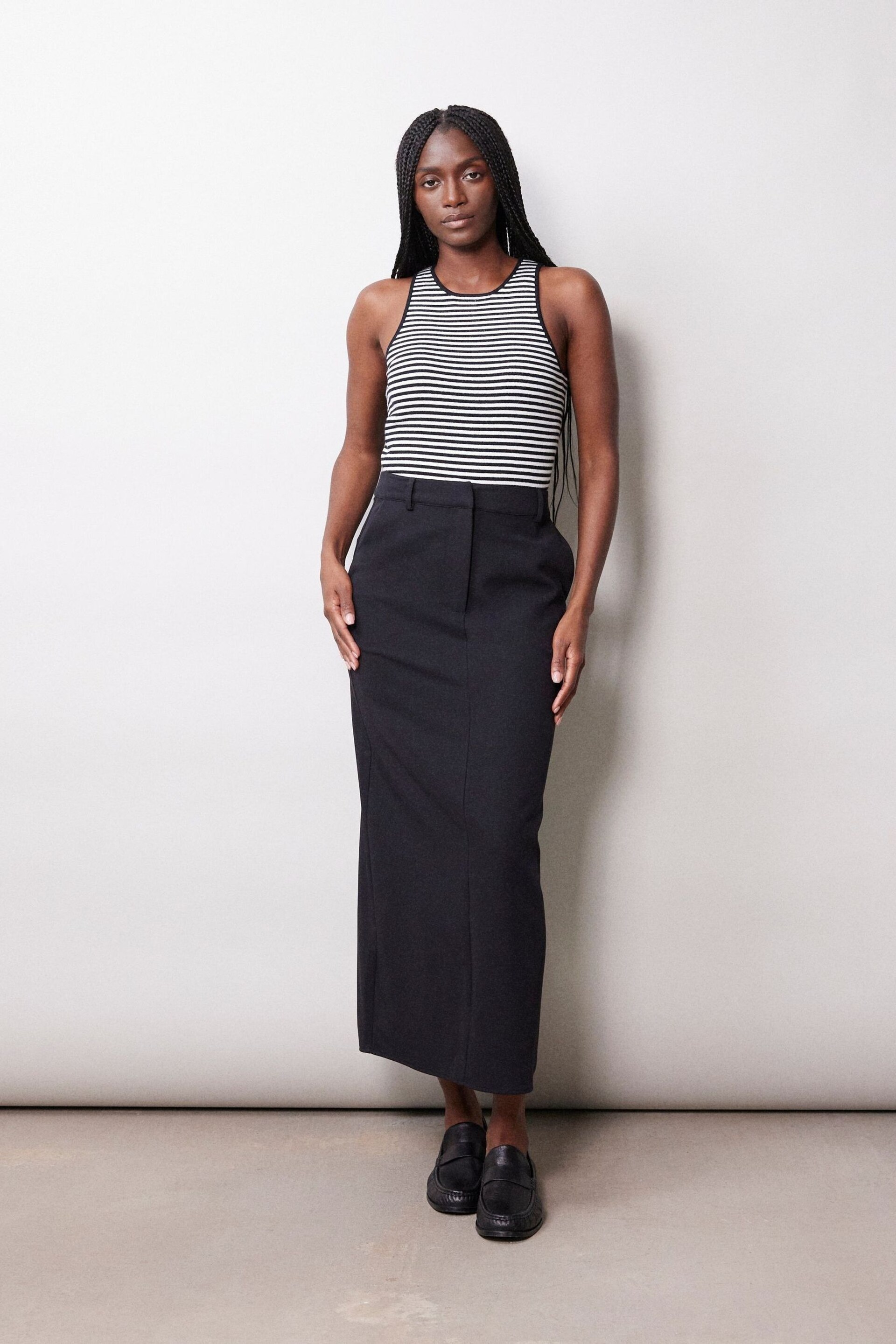 Albaray Stripe Black Tank Top - Image 1 of 4