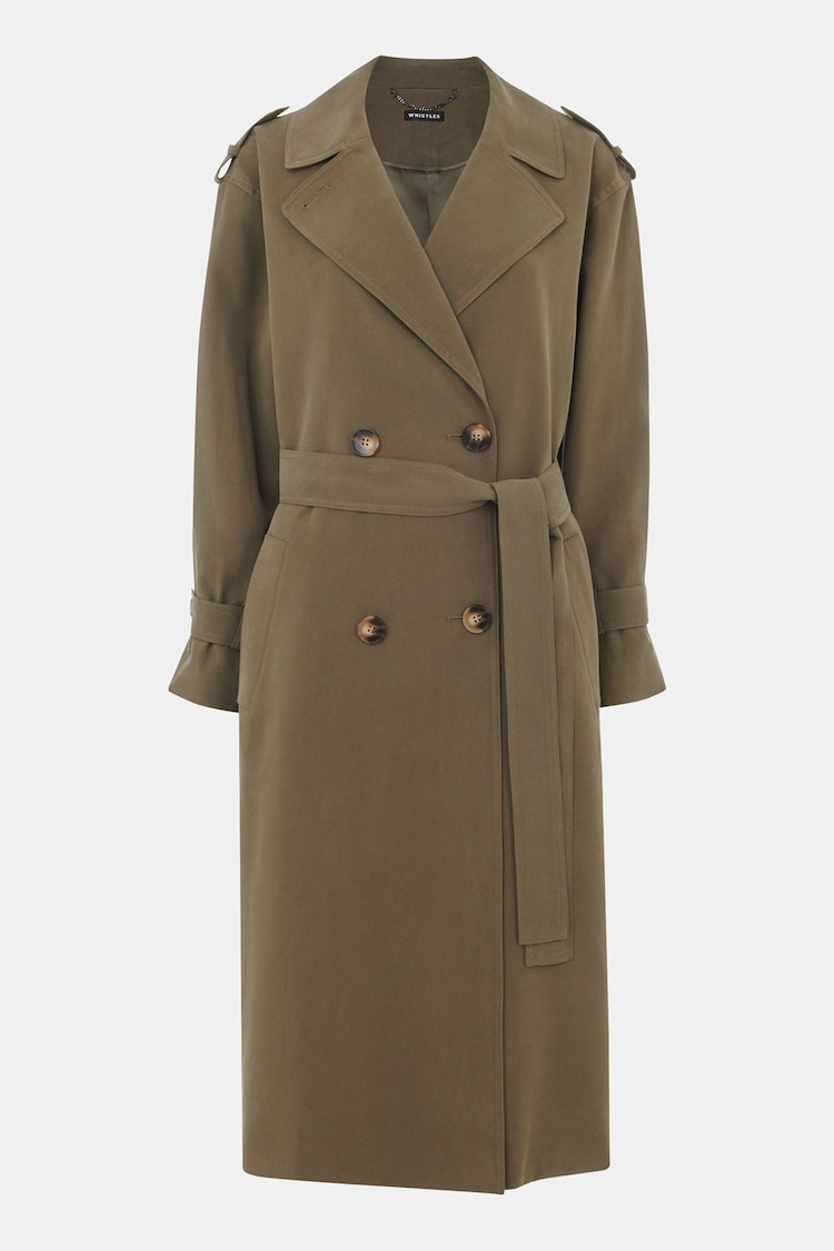 Whistles Green Petite Riley Trench Coat - Image 5 of 5