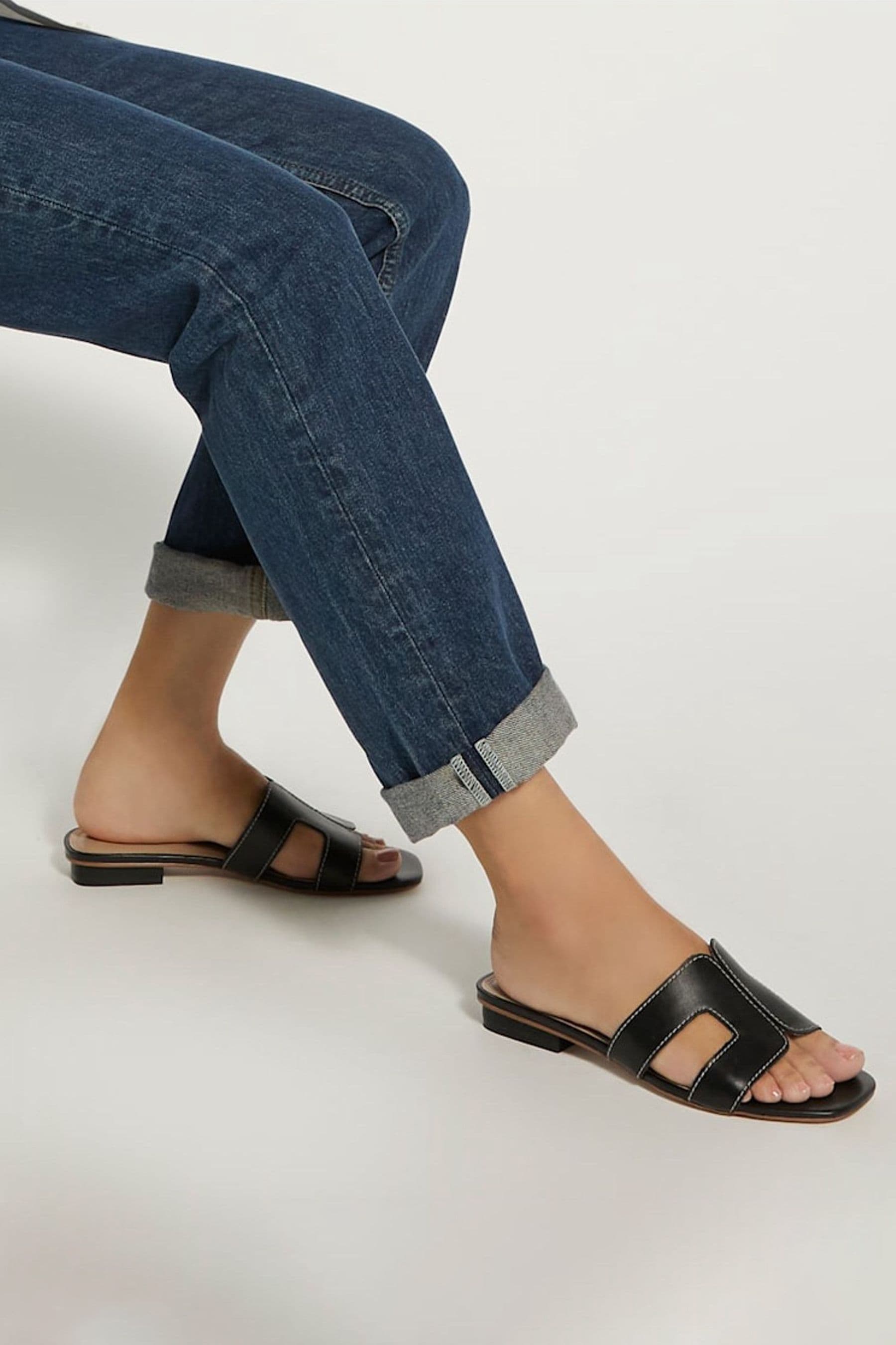 Dune leather sandals online