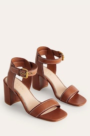 Boden Brown Ankle Strap Heeled Sandals - Image 3 of 4