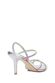 Dune London Silver Momentum Embellished Strap High Heel Sandals - Image 5 of 6