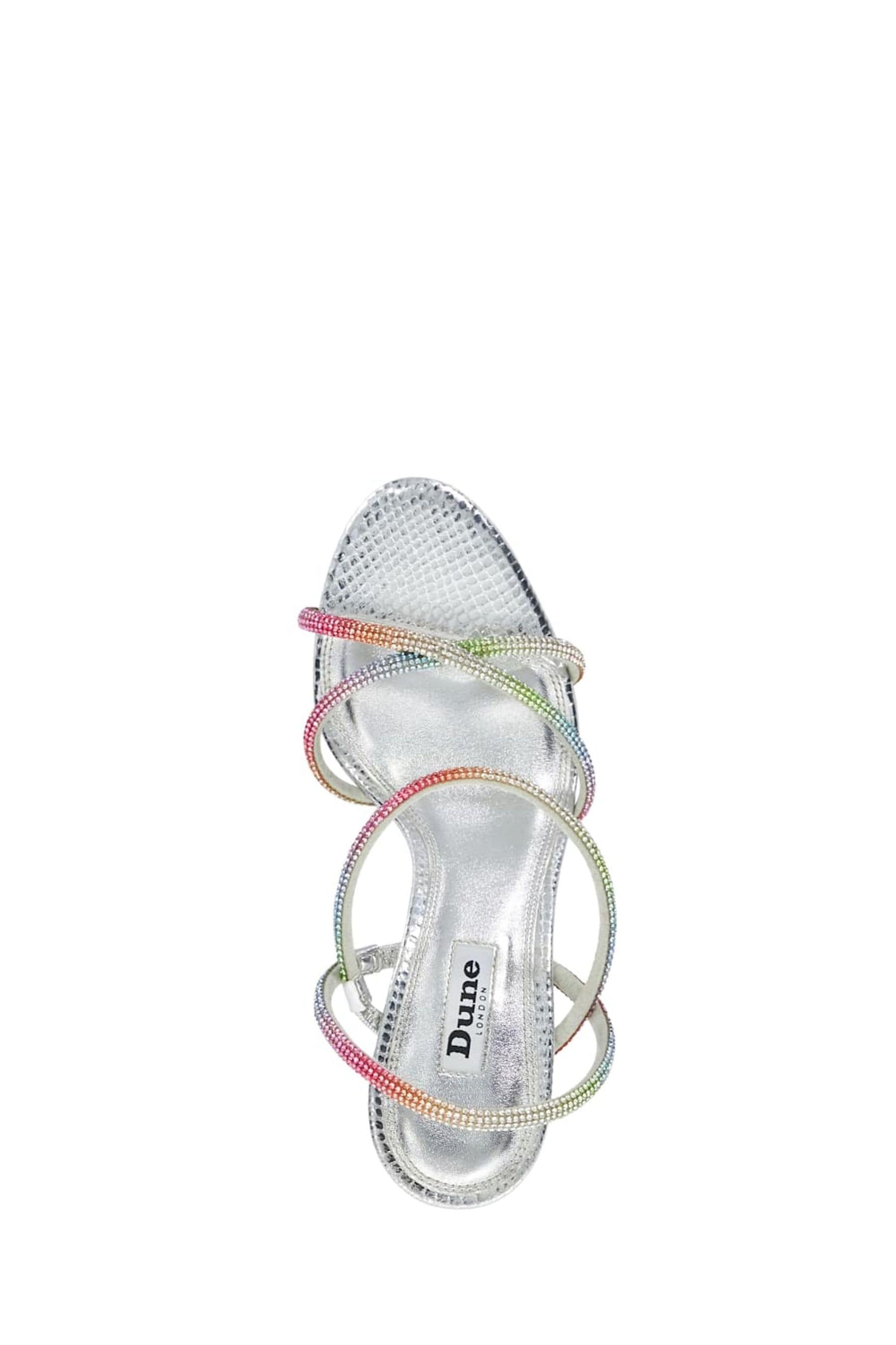 Buy Dune London Silver Momentum Embellished Strap High Heel Sandals from Next Luxembourg