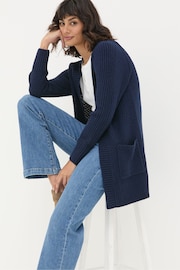 FatFace Navy Hannah Textured Knitted Cardigan - Image 3 of 5