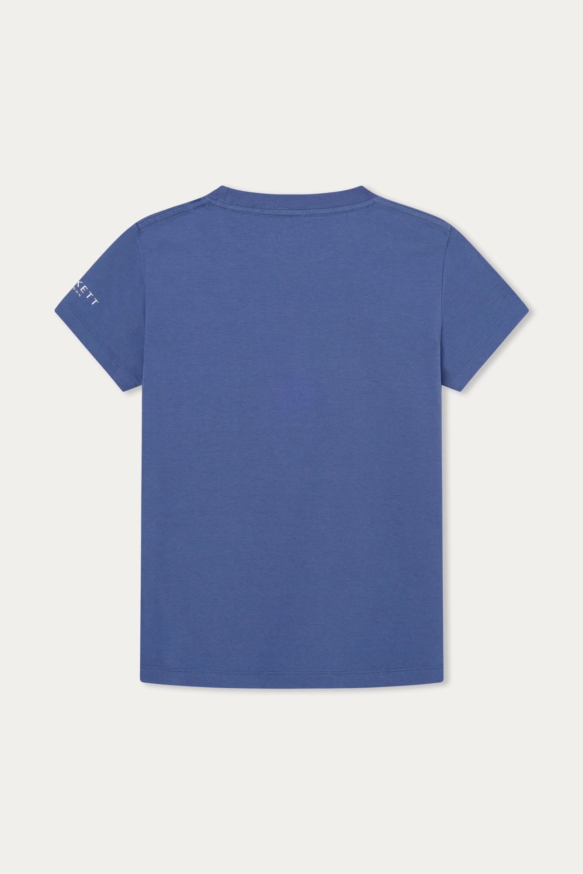 Hackett London Older Boys Blue Short Sleeve T-Shirt - Image 2 of 3