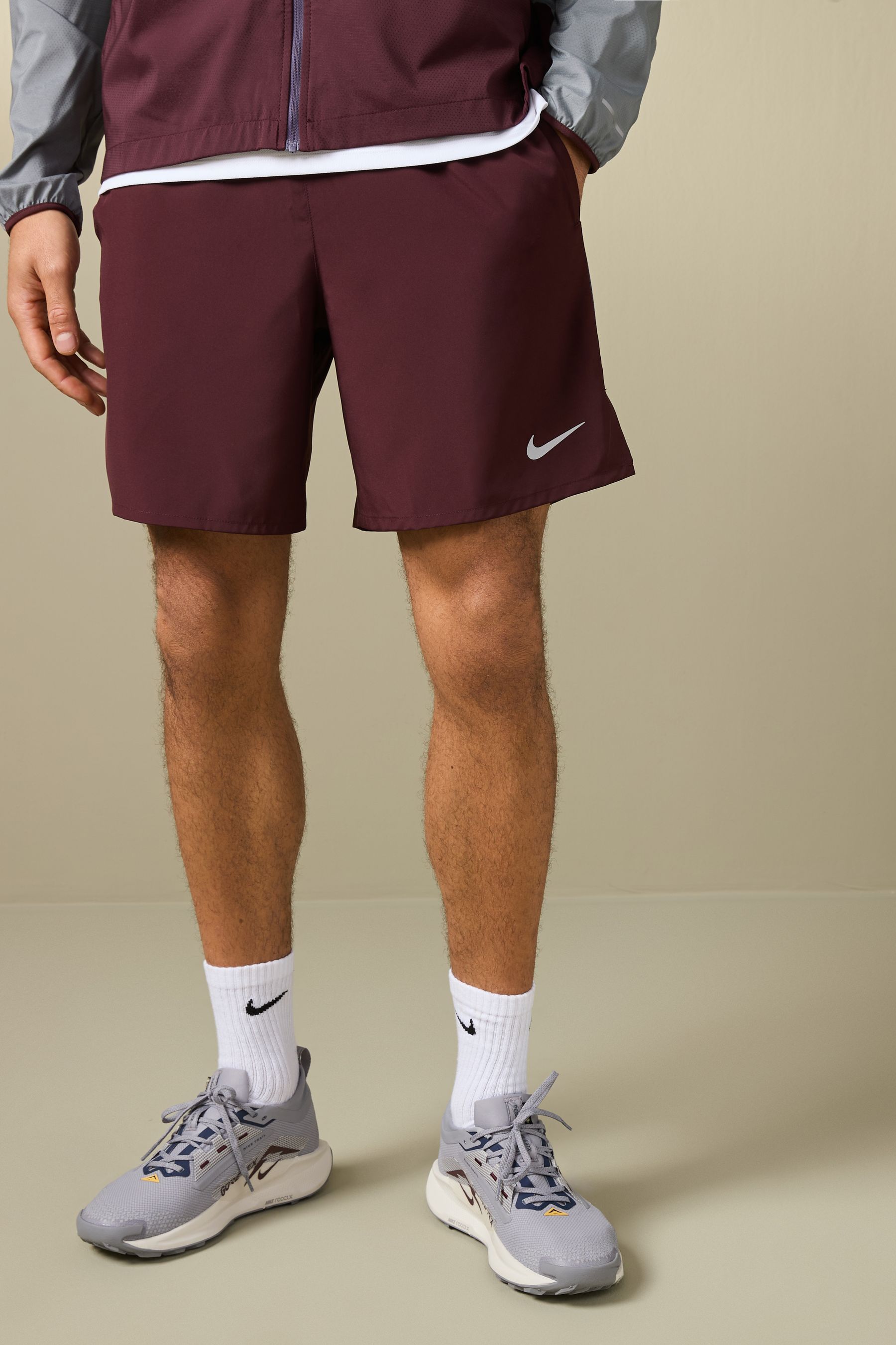 Buy Nike Red 7 Inch Challenger Dri FIT 7 inch Brief Lined Running Shorts from Next Luxembourg