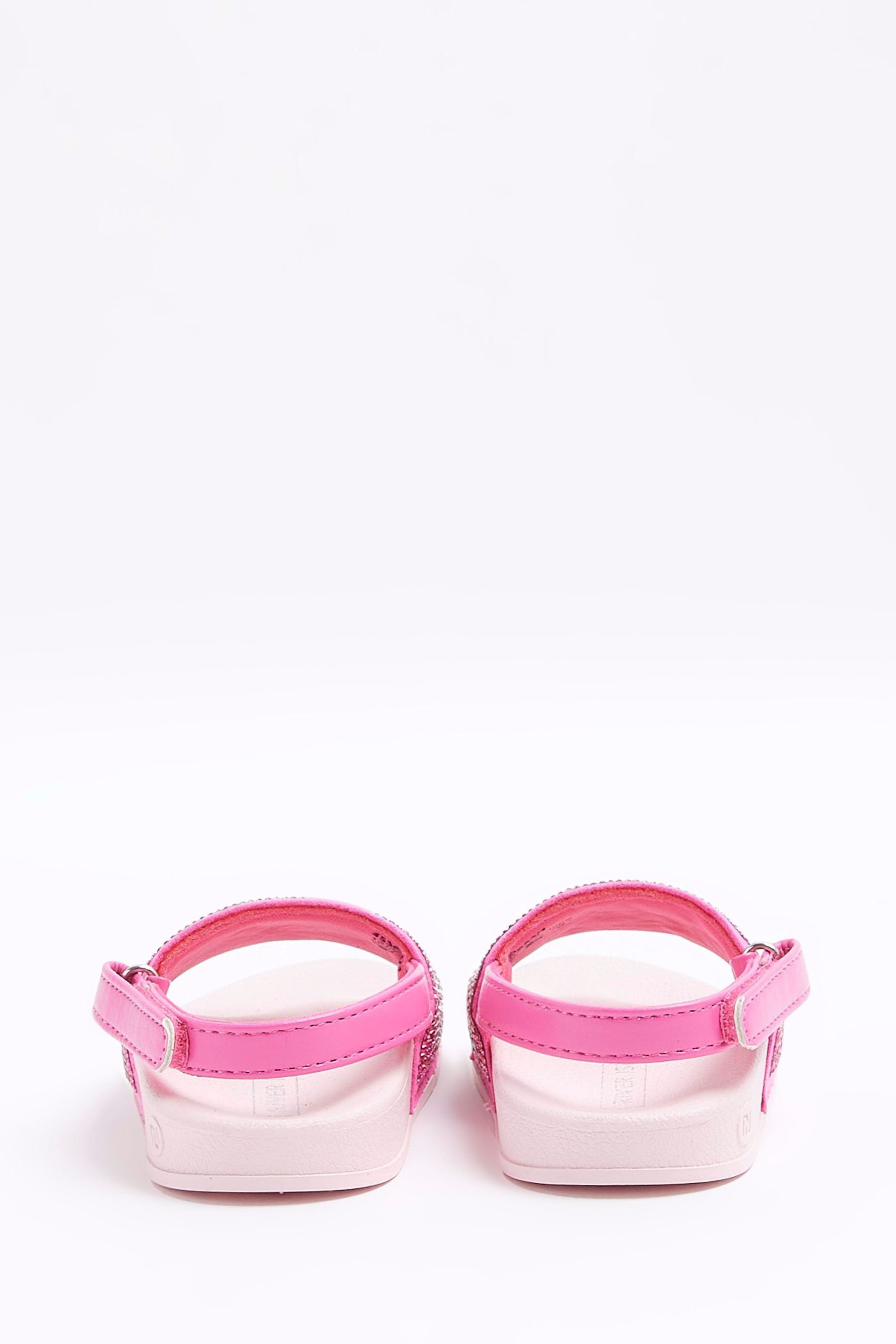 River island pink sliders shop