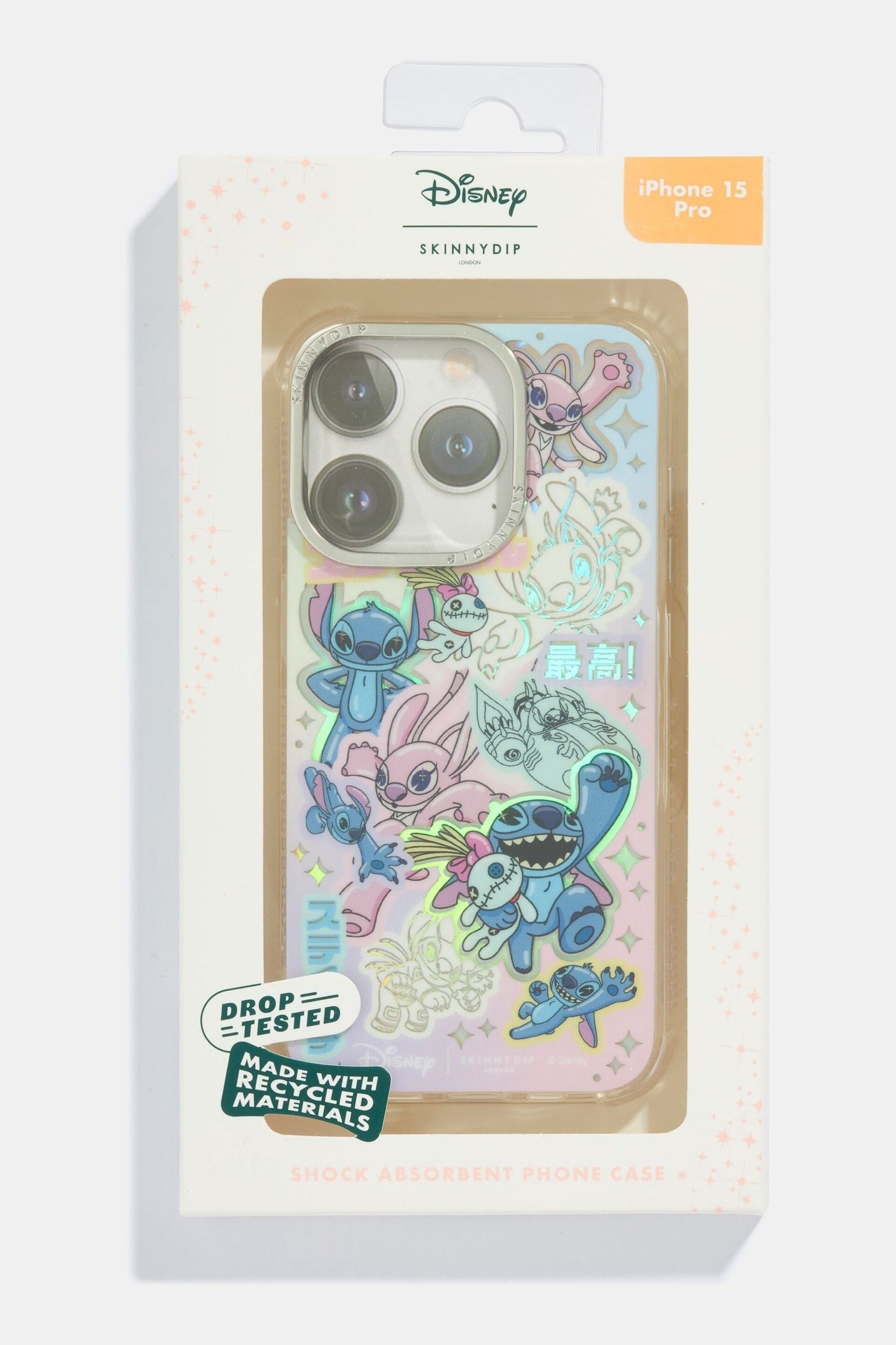 Skinnydip Blue Disney Kawaii Stitch Shock iPhone 15 Plus Case - Image 5 of 5
