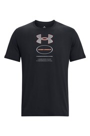 Under Armour Black/Grey M Branded GEL Stack Short Sleeve T-Shirt - Image 6 of 6