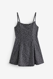 M&Co Black Monotone Spot Fitted Swim Dress - Image 6 of 7