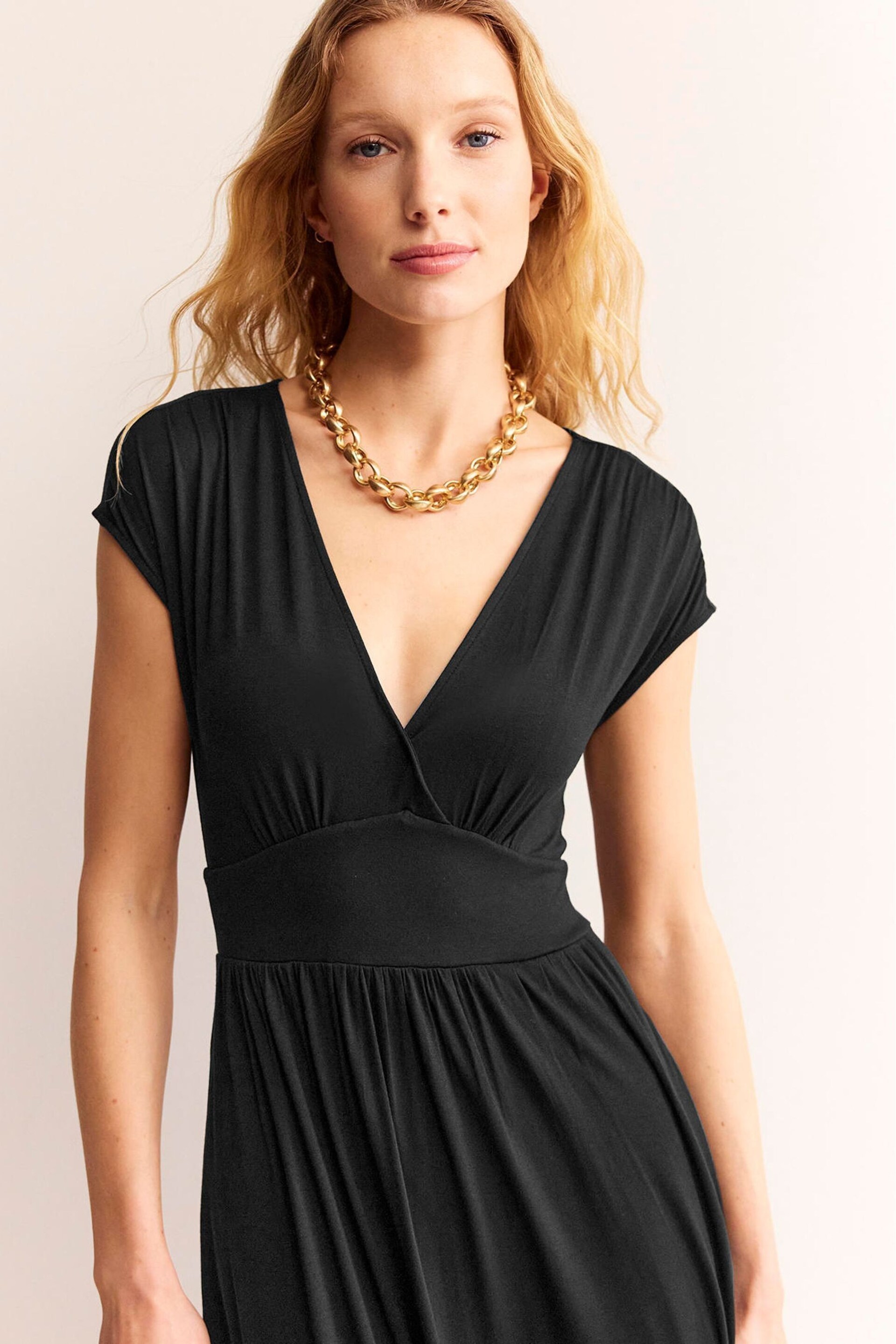 Boden Black Vanessa Wrap Jersey Maxi Dress - Image 2 of 5