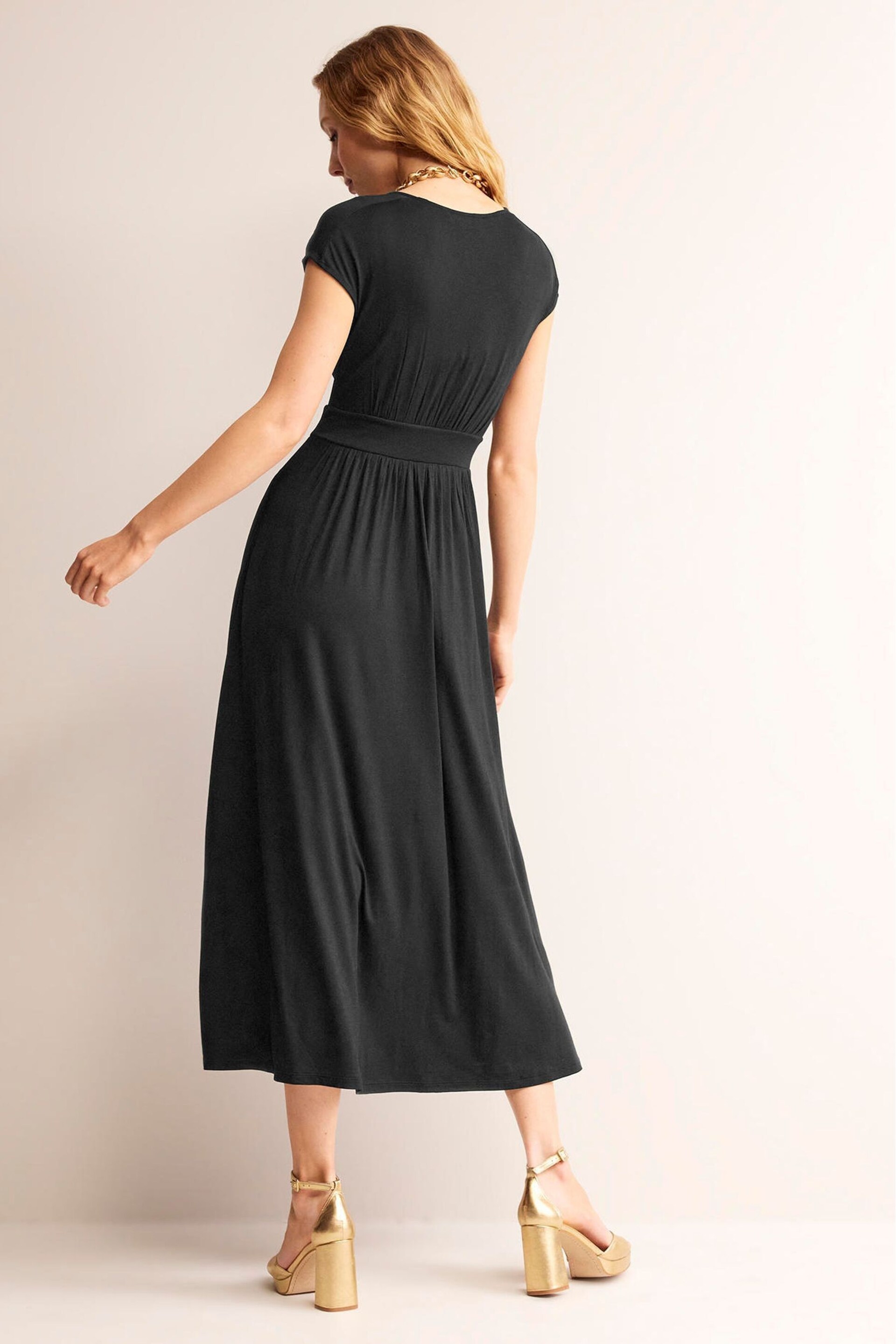 Boden Black Vanessa Wrap Jersey Maxi Dress - Image 3 of 5